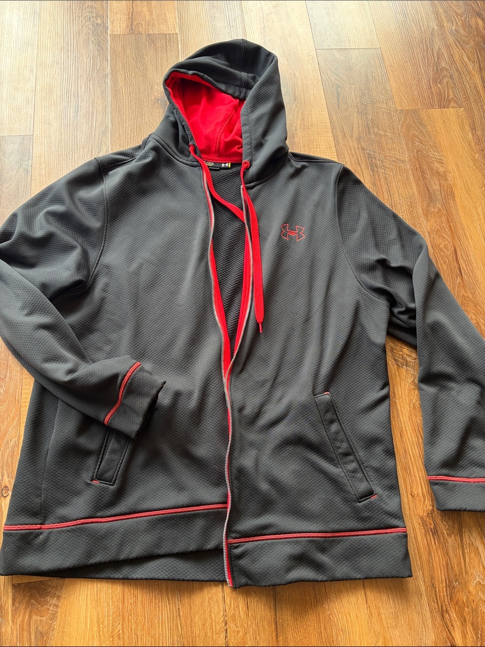 Under Armour Men’s Black Jacket with Red Accents
